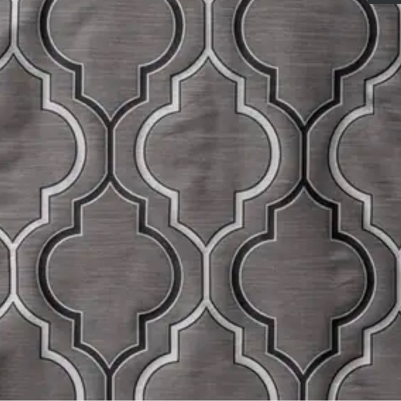 Softline Trenton Grommet Top Curtain Panel Pair 55x96 Color: Platinum - Picture 4 of 5